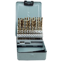 HSS-Co (5% Cobalt) Drill Bits 1-6mm Set 51pcs (Split Point)